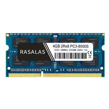 Rasalas Atminties RAM Laptop DDR3 DDR3L 1,5 V 1.35 V 8500 10600 12800 1066 1333 1600 204pin SODIMM Memoria RAM Notebook CL7 CL9 CL11