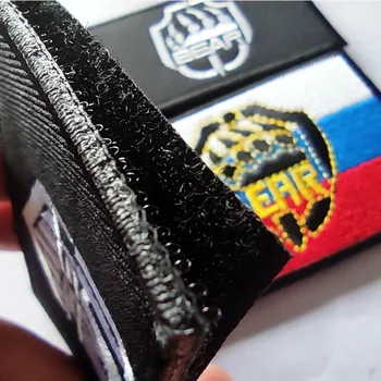 Rusijos taktinių moralę karinės Velcro lopai Išsiuvinėti Ženklelis Kablio Kilpa Raištį 3D Klijuoti striukė dirželis Kuprinė Lipdukai