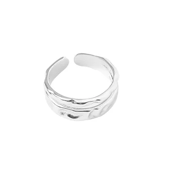 S925 Sterlingas Sidabro Žiedai Moterims Netaisyklingos Geometrijos Daugiasluoksnės Žiedas Mados Paprastumas Reikmenys, Papuošalai, Didmeninė