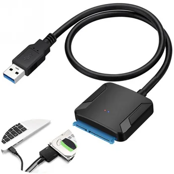 SATA į USB 3.0 2.5/3.5 colių HDD SSD Kietųjų Diskų Keitiklio Kabelį Linijos Adapteris SATA linija lengva ratai linija