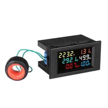 Skaitmeninis Wattmeter Energijos Elektros Skaitiklio Įtampos Voltmeter Dabartinės Ammeter Dažnio Indikatorius AC40-300V/AC200-450V 100A LCD Skydelis