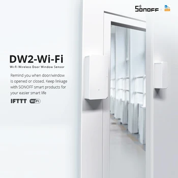 SONOFF DW2 WIFI Smart Durų, Langų Jutiklio Signalą Automatikos Saugumo Paramos eWelink Alexa, Google Namų Bevielis Nuotolinio Valdymo pultas