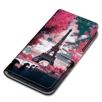Spalvos Dažytos Kortelės Lizdas Piniginės Flip Case For Huawei Honor 10X Lite 9A Y9A Y8S Y7A Y6P Y5P P Smart 2020 2021 Mate 40 Pro Dangtelį