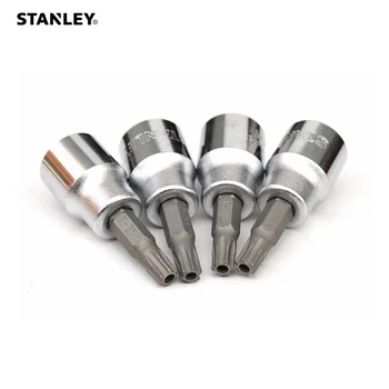 Stanley 1-Gabalas 3/8 1/2 ratai saugumo uždoris torx bit kištukinis lizdas, su skyle TT10 TT15 TT20 TT25 TT27 TT30 TT40 TT45 TT50 TT55