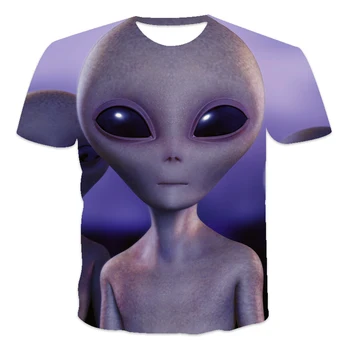 Svetimų ET Nenustatyta Būtybių, Tikroviška 3D marškinėliai vyriški asmeninį trumpas rankovės top Aukštos raiškos modelis XXS-6XL