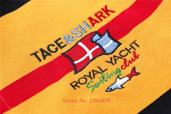 Tace & Shark Prekės Polo Marškinėliai Vyrams Vasaros Viršūnes Tees Striped Polo Marškinėliai Vyrų Mados Dizaino Verslo Polo Vyrams