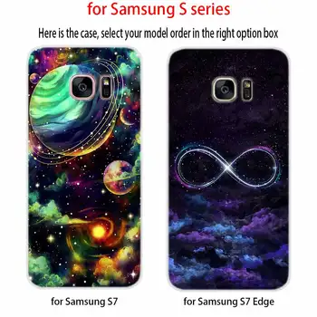 Telefono dėklas Samsung Galaxy S20 S21 S8 S9 S10 S11 Plius Padengti S10E Lite Ultra S7 Krašto tarpžvaigždinės Violetinė Space Star Uitra