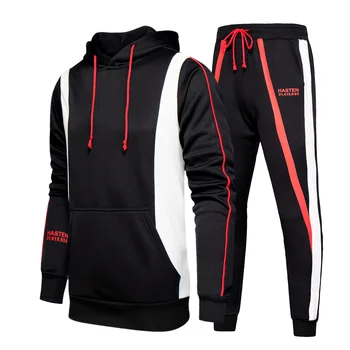 Tracksuit Mens 2VNT Hoodies Sportinę Vyrų Hoodies Kostiumai 2020 Naujas Vyrų Atsitiktinis Gobtuvu Palaidinės ir Kelnės Rinkiniai Mados Streetwear