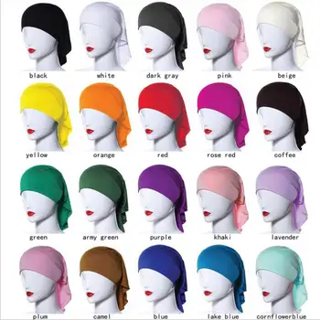 Turbanas Medvilnės Skrybėlę Chemoterapija Kepurės Tesettur Elbise Musulmonų Skrybėlės Chapeaux Femmes Galvos Turbaną Lote Turbante Hijab Priere Arabische