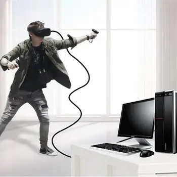 Už Oculus Quest 2 Link Cable 5M USB 3.0 Greitai Įkrauti Kabeliai, Quest2 VR Duomenų Perdavimas Greitai Mokesčiai VR Ausines Priedai