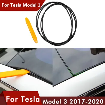 Už Tesla Model 3 Automobilių, vėjo Triukšmo Mažinimas Rinkinys Ramioje sandariklių Komplektas Model3 Automobilių Reikmenys Liukas, stiklo sandarinimo juostos tris Naujus 2020 m.