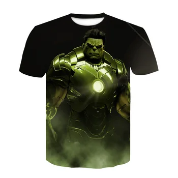 Vasaros Berniukas Kostiumas Vaikų marškinėliai Marvel Keršytojas Filmą Simbolių Hulk Geležinis Žmogus 3D Spausdinimo Trumpas rankovėmis Viršūnes, Vaikas, T-shirt