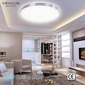 VIPMOON Modernios LED Lubų Šviesos 12W/18W/24W/48W Turas Dual Skiedra Dekoro Lempos Gyvenimo Valgomasis, Virtuvė, Miegamasis Kabo Žibintai