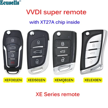 Xhorse XEDS01EN/XEFO01EN/XEMQB1EN/XELEX0EN XE serijos VVDI Super Nuotolinio su XT27A Mikroschemą VVDI2/VVDI pagrindinė Priemonė, Max mini pagrindinė priemonė