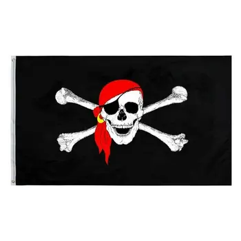 ZXZ Helovinas veikla vėliavos 60x90cm 90x150cm Didžiulis Kaukolė Piratų Vėliavas Kryžiaus Kaulai Jolly Roger piratų Vėliavas