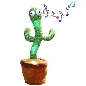 Šviesos Kaktusas Pliušinis Žaislas Elektroninių Purtyti Šokių Žaislas 120 Dainų & Išmokti Kalbėti Kaktusas Kūdikių Švietimo Žaislas Vaikams Gimtadienio dovana