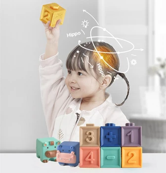 Žaislai Blokai,Minkštas Blokai-Kūdikiams Žaislai,Kramtyti Žaislų Kūdikiams, Žaislų, Kūdikio Blokai Raidos Žaislų
