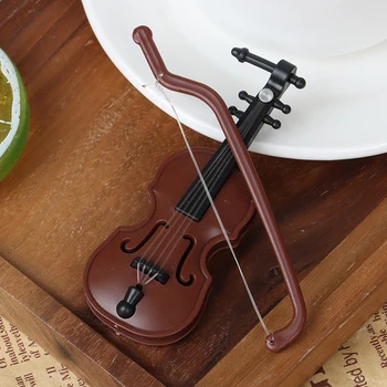 1 Rinkinys Mini Plastiko Smuikas Lėlių Dekoratyviniai Amatų Muzikos Instrumentas Lėlių Lipdukai naujas