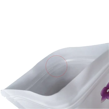 100vnt Balto Plastiko Zip-Lock Atsistoti Maišelį su Aiškiai Langas Gėlių Spausdinti Uždaroma Reclosable Ašara Žingsniu Maisto produktų Laikymo Paketas
