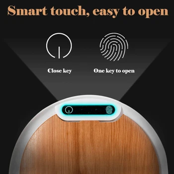 10L Smart Jutiklis Šiukšliadėžės Medžio Imitacija Touch Nemokama Automatinė Jutiklis virtuvės Šiukšliadėžę Vonios kambarys Šiukšliadėžės