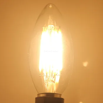 10X LED Lemputė E14 220V 9W 4W 8W C35 LED šviesos srautą galima reguliuoti Kaitinimo Žvakės, Lemputės Šviestuvai Liepsna Išlenktas Patarimas 30W Kaitinamąsias Lygiavertis lempos