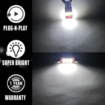 11pcs Canbus Klaida Nemokama Automobilių LED Interjero Skaityti Žemėlapį, Priešrūkiniai Žibintai Lempučių Rinkinys, Skirtas 