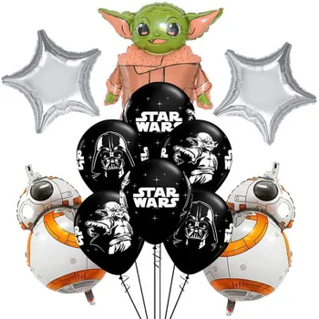 17 vienetų Star Wars balionai, kūdikių Yoda balionų puokštė apdaila 