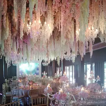 180cm ilgio dirbtinio šilko gėlių hydrangea wisteria gėlių sodas namų vestuvių dekoravimo reikmenys 22 spalvos pasirinktinai Gėlių