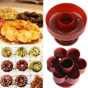 1Pc Plastiko Vafliniai Spurgos Maker Cutter Gėlių Formos Balionėlis Spurgos Formos Nešiojamų arabų Pliurpalas Pelėsių Virtuvės Desertas Įrankis