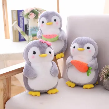 1pcs 25cm Kūrybos Hugging Vaisių Pingvinas Pliušinis Kimštiniai Žaislai, Kawaii Programinės įrangos Pora Pingvinas Pliušinis Lėlės Vaikams, Žaislas, Namų Dekoro
