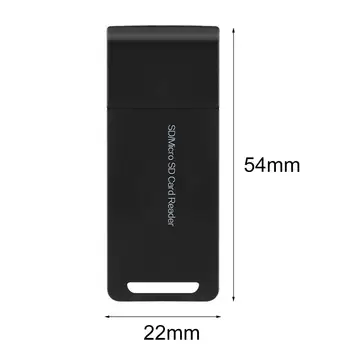2 in 1 Mini Nešiojamieji USB2.0 TF/Micro-SD Atminties Kortelių Skaitytuvą, Adapteris, skirtas Kompiuterį, Mobilųjį telefoną, fotoaparatą, kompiuterį kortelių skaitytuvas