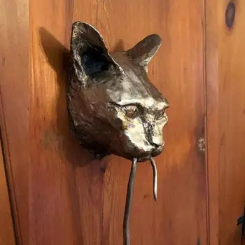 2021 Katės Ir Pelės Durų Knocker Skulptūra Aprūdijęs Ruda Ketaus Sienos Dervos Ornamentu Reikmenys, Namų, Sodo Puošmena Amatai