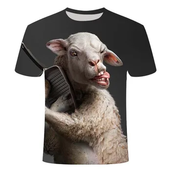 2021 Naujas Atvyksta Populiari Naujovė Gyvūnų Kiaulių, Avių Serijos Marškinėlius Vyrai Moterys 3D Print t-shirt Harajuku Stiliaus marškinėliai Vasaros Viršūnes