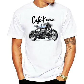 2021 Naujausias Vyrų Juokinga Slim Fit O Kaklo T-Shirt Vyrai T-Shirt Marškinėliai Cafe Racer Motorcyclestreet Dėvėti Viršūnes Tees