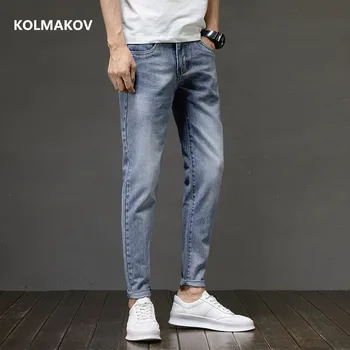 2021 naują atvykimo keturis sezonus džinsai vyrų mados elastingumą vyriški džinsai vyrų Slim fit medvilnės džinsai, Ilgos Kelnės. dydis 28-36