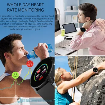 2021 Smart Watch Moterys Vyrai Smartwatch Sveikatos Fitness Tracker Sporto Bluetooth Vandeniui Elektronika Laikrodis Andriod IOS Valandos