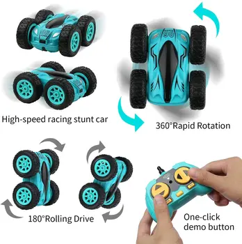 3.7 colių RC Automobilių 2.4 G 4CH dvipusis Voiture bounce Drift Stunt Rock Crawler Roll 360 Laipsnių Flip Nuotolinio Valdymo Automobiliai Vaikams, Žaislai