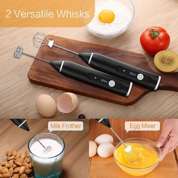 3-Greičio Elektros Kiaušinių Spragilas Virtuvės Įrankiai Įkrovimo Kavos Maišytuvas Rankena, Pieno Shaker Maker 