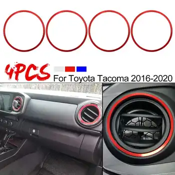 3 spalvos Automobilių Reikmenys, Automobilių Oro Kondicionavimo sistema Vidinės/Išorinės Žiedai Apdailos Dangtelio Apdaila 4Pcs Toyota Tacoma 2016-2020