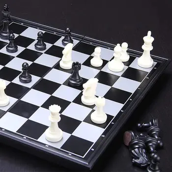 33CM Cm Magnetinė Kelionės Šachmatų Rinkinį su Lankstymo Šachmatų Lenta Pradedantiesiems, Vaikams ir Suaugusiems
