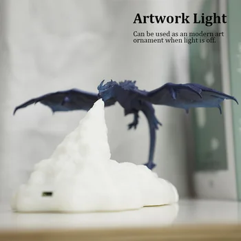 3d Atspausdintas LED Nakties Šviesos Animacinių filmų Dragon Stalo Lempos Namų dekoro Modelis Dinozaurų SeriesLamps Žaislai Dovana vaikas Namų Puošybai