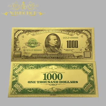 7pcs/set Gražus Amerikoje Banknotų 500 1000 5000 100000 1 Mln. 1 Mlrd. eurų vertės Aukso Banknotų į 24k Auksu Surinkimo