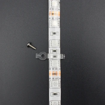 8mm 10mm 50pcs LED Šviesos Juostelės Tvirtinimo Laikiklis Laikiklis Plastikinis Fiksažų Su Varžtas Namų Puošybai Vielos Užtrauktuku Sagtis
