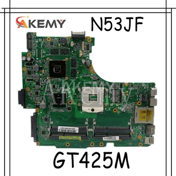 Akemy N53JF mainboard Asus N53J N53JN N53JG N53JF N53JL nešiojamas plokštė Bandymo dirbti originalus W/ GT425M
