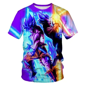 Anime filmo hip-hop ženklai, 3D spausdinimas O-kaklo vyriški marškinėliai vyrams tendencija naują atsitiktinis tėvų-vaikų, vaikų full-size T-shirt