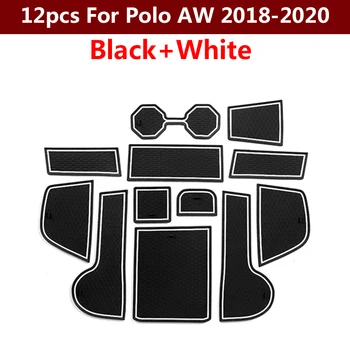 Anti-Slydimo Automobilio Durų Gumos Vartų Angą Taurės Kilimėliai VW Polo 2019 2020 MK6 AW Volkswagen polo MK5 6R 6C Priedai 2011-2018