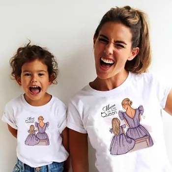 Atitikimo Šeimos Komplektus Super Mama & Dukra & Son Spausdinti Berniukų, Mergaičių marškinėliai Motinos dieną Pristatys Drabužius Vaikams&Moteris Juokinga Marškinėlius