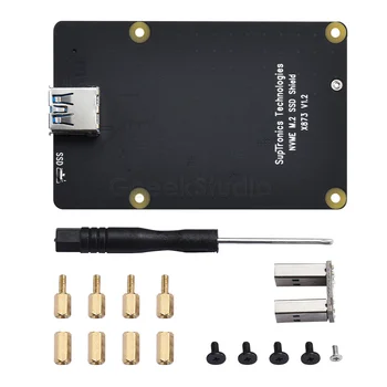 Aviečių Pi 4 Modelis B X873 NVME M. 2 SSD Saugojimo Plėtros Valdybos USB 3.1 Adapteris X873 V1.2 Raktas-M SSD 2280