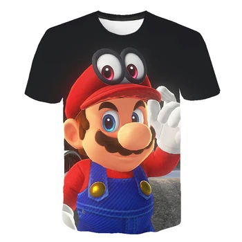 Berniukai Mario marškinėliai Mario Spausdinti Drabužiai Mergaitėms 3D Juokingi marškinėliai Kostiumas Vaikams iki 2021 m. vasaros Drabužiai Vaikams, Kūdikių Trišakiai Tshirts