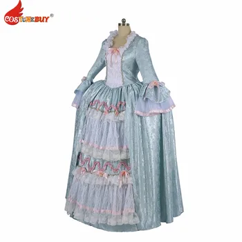 Costumebuy 18 Regency Versalio Teismas Suknelė Kunigaikštienės Antoinette Baroko Rokoko Viktorijos Suknelė pilietinio karo Moterys Gražuolė Suknelė